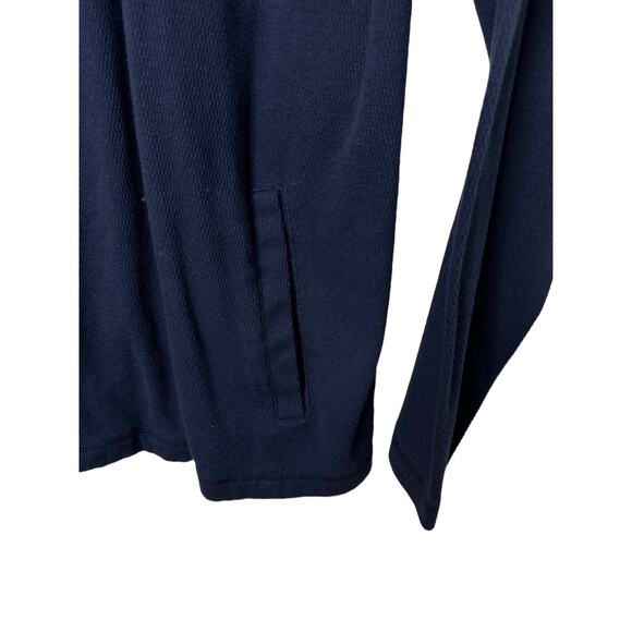 GAP Navy Blue 1/4 Zip Knit Long Sleeve Pullover Men's Size Medium Pockets - Picture 5 of 7